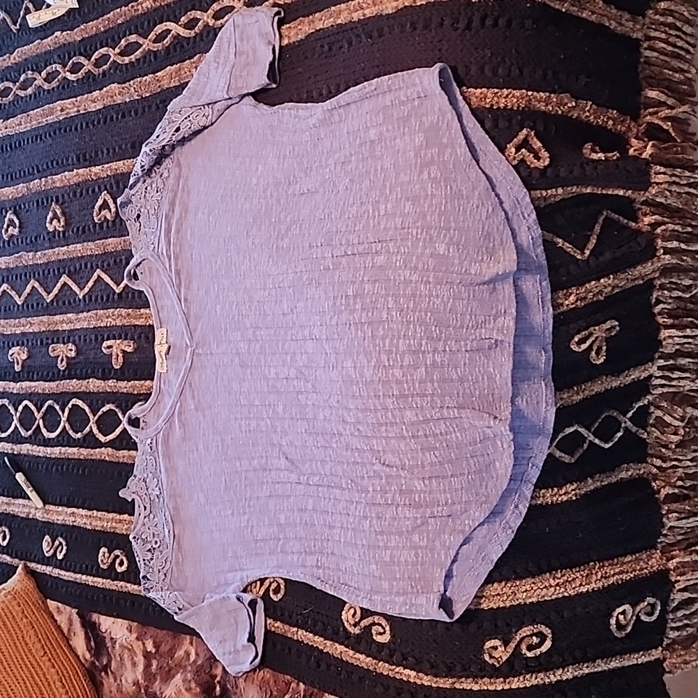 Lace shoulder top